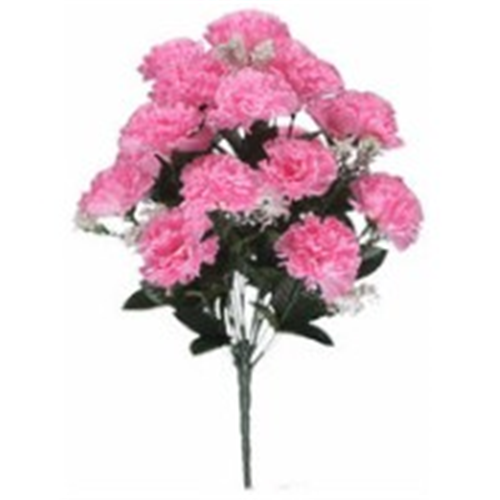 46cm Large Pink Carnation and Gyp Bush Bunch (18 heads)