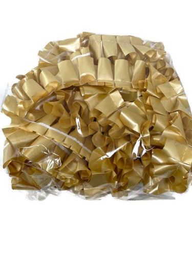 Gold - 10m Pre Pleated Ribbon - Funeral Craft Fresh Artificial Flower Flower Work