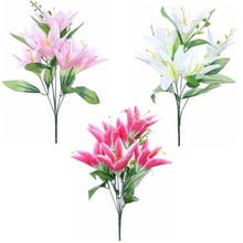 Load image into Gallery viewer, 40cm Lily Bush (6 Heads) - Assorted Colours