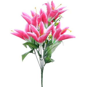 40cm Lily Bush (6 Heads) - Assorted Colours