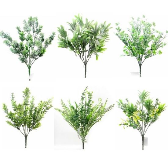 48 X 33cm Plastic Filler Bush Green/Grey - Full Box