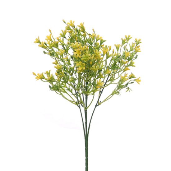 31cm Yellow Plastic Filler Bush - Artificial