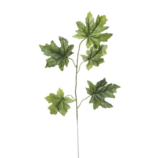 66cm - Bundle of 6 - Green Maple Branch Green Foliage Greenery - Autumn