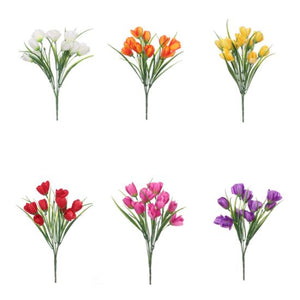 48 X 35cm Tulip Bush with Grass - Assorted Colours - Full Box