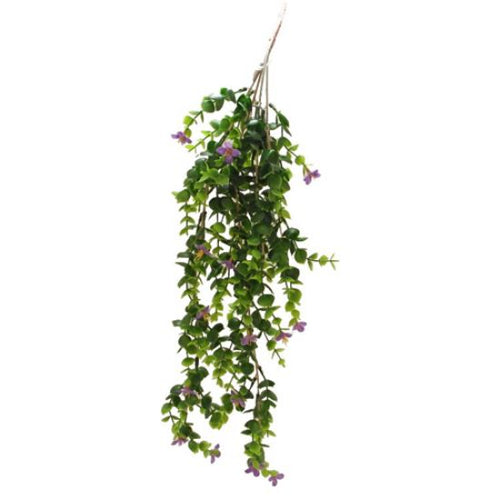 60cm Plastic Trailing Flowering Bush Purple - Artificial
