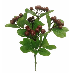 32cm Burgundy Berry Bush - Christmas Artificial