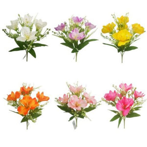 36 X 31cm Alstromeria and Fern Bush - Assorted Colours - Full Box