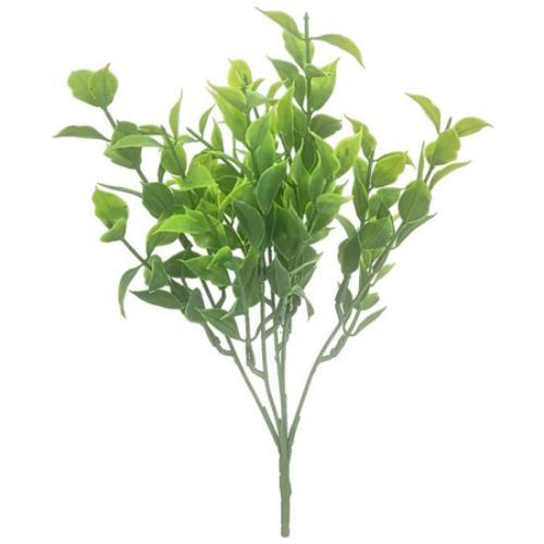 32cm Dark Green Plastic Ruscus Bush