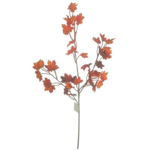 80cm Autumn Maple Leaf Spray Orange/Red