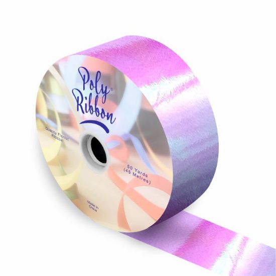 50mm Iridescent Lilac Polypropylene Ribbon (50 Yards)