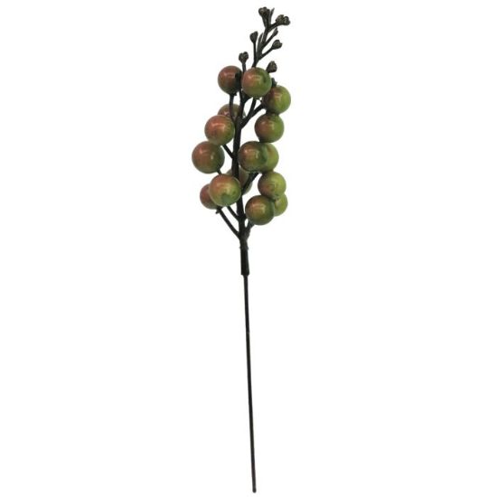 27cm - Pack of 12 - Green/Red Berry Pick