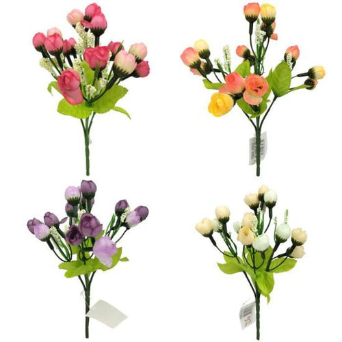 60 X 23cm Mini Spring Rosebud Bush with Astilbe - Assorted Colours - Full Box