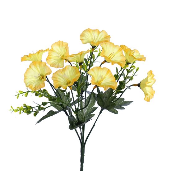 30cm Yellow Morning Glory Bush - Artificial Flower