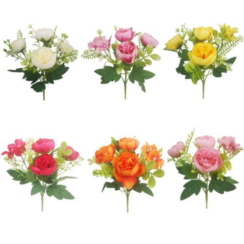 36 X 27cm Ranunculus, Hydrangea & Berry Bush -  Assorted Colours -Full Box