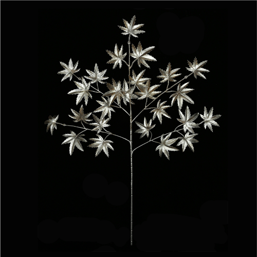 86cm Large Gold Glossy Glitter Leaf Spray - Christmas Xmas Artificial