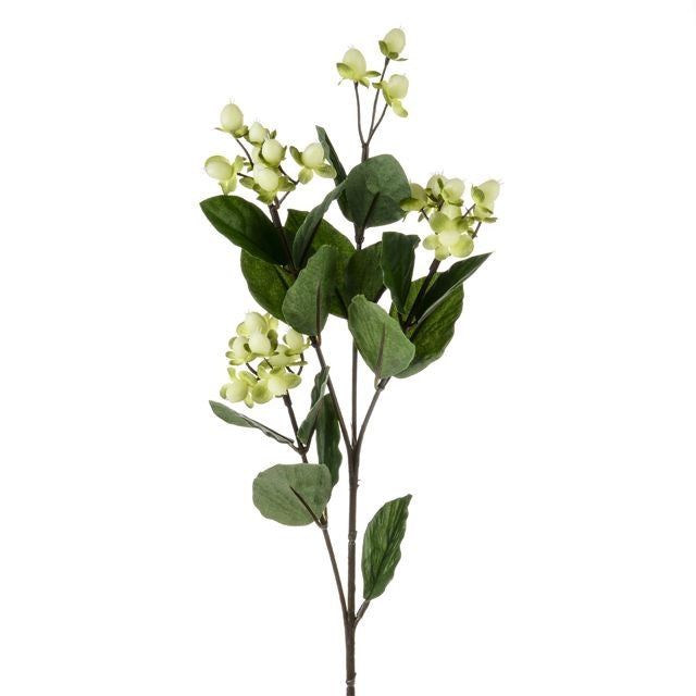 72cm Cream Hypericum Berry Spray