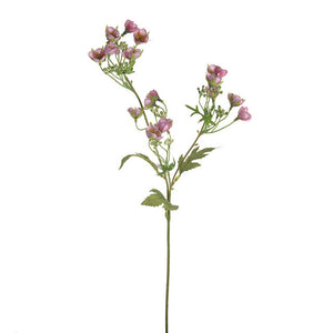 63cm Artificial Buttercup Spray Light Pink