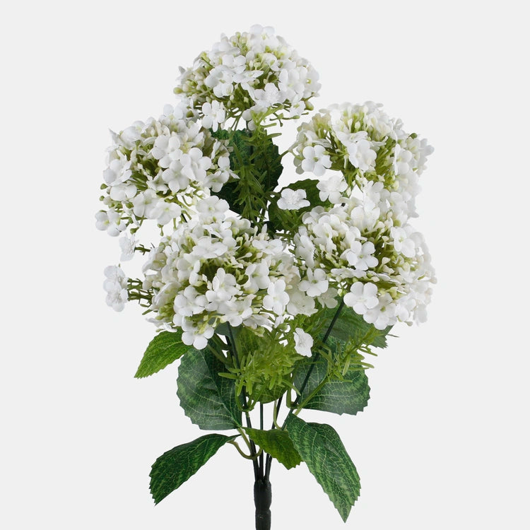 40cm White Viburnum Bunch - Artificial Flower