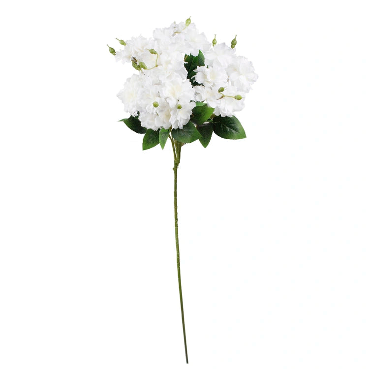 76cm Artificial White Azalea - Single Stem - Artificial Flower