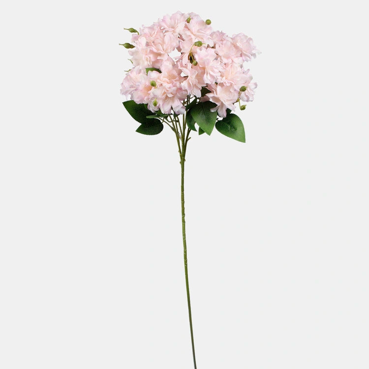 76cm Artificial Peach / Light Pink Azalea - Single Stem - Artificial Flower