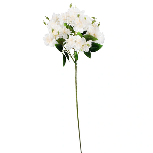 76cm Artificial Cream Azalea - Single Stem - Artificial Flower