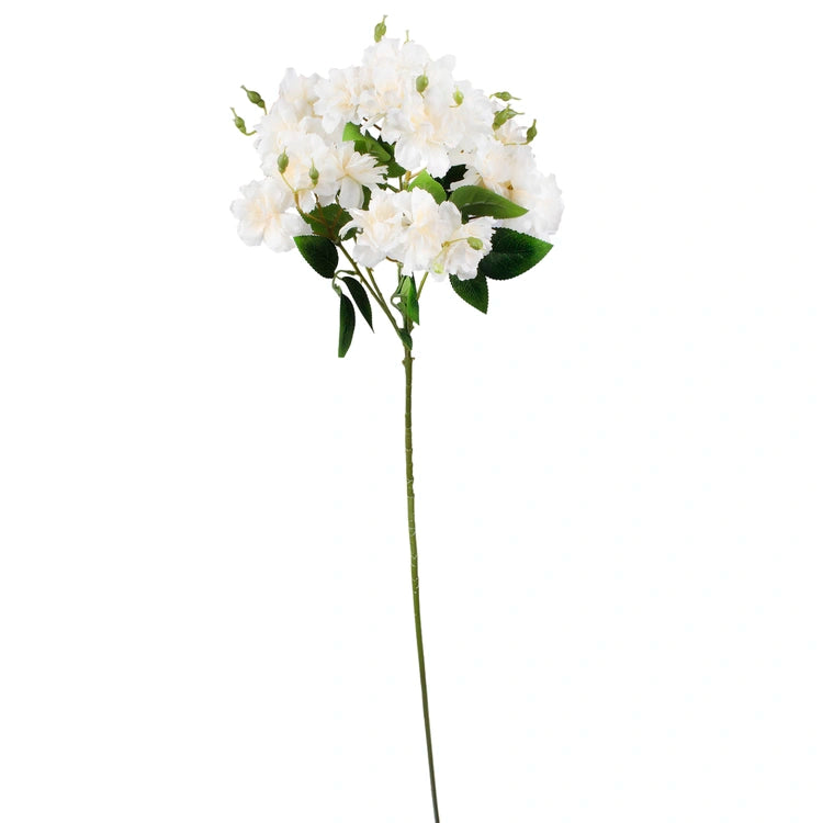 76cm Artificial Cream Azalea - Single Stem - Artificial Flower