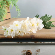 Load image into Gallery viewer, 77cm Garden Delphinium Spray Cream - Artificial Flower Single Stem