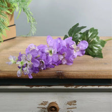 Load image into Gallery viewer, 77cm Garden Delphinium Spray Lavender - Artificial Flower Single Stem