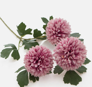66cm Mauve Chrysanthemum Single Stem -  Artificial Flower