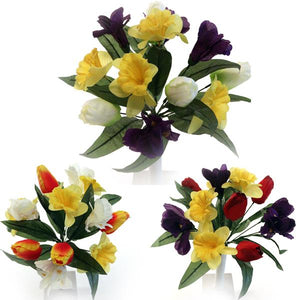 30cm Large Daffodil Tulip Iris Bunch - Spring Flower