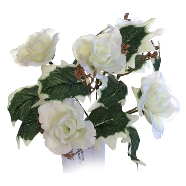 30cm Ivory  Rose and Gyp Bunch - Christmas Xmas Artificial