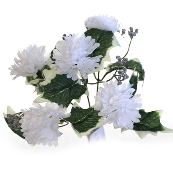 30cm White Carnation and Gyp Bunch - Christmas Xmas Artificial