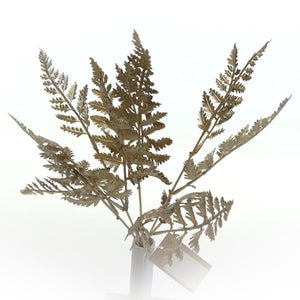 39cm Champagne Plastic Fern Bunch - Christmas Artificial