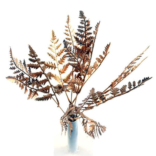 39cm Gold Plastic Fern Bunch - Christmas Artificial