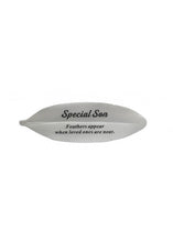 Load image into Gallery viewer, White Resin Memorial Feather Plaque - Feathers Appear When Loved Ones Are Near