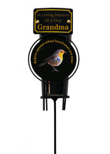 Load image into Gallery viewer, In Loving Memory Robin Spike Vase With Black Plastic Insert