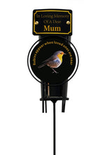 Load image into Gallery viewer, In Loving Memory Robin Spike Vase With Black Plastic Insert