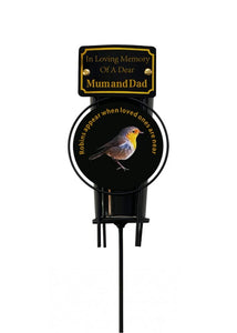 In Loving Memory Robin Spike Vase With Black Plastic Insert