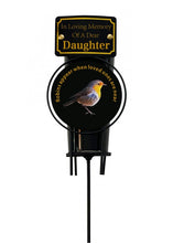 Load image into Gallery viewer, In Loving Memory Robin Spike Vase With Black Plastic Insert