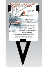 Load image into Gallery viewer, Laminated Plastic Christmas Card and Holder - Memorial Robin