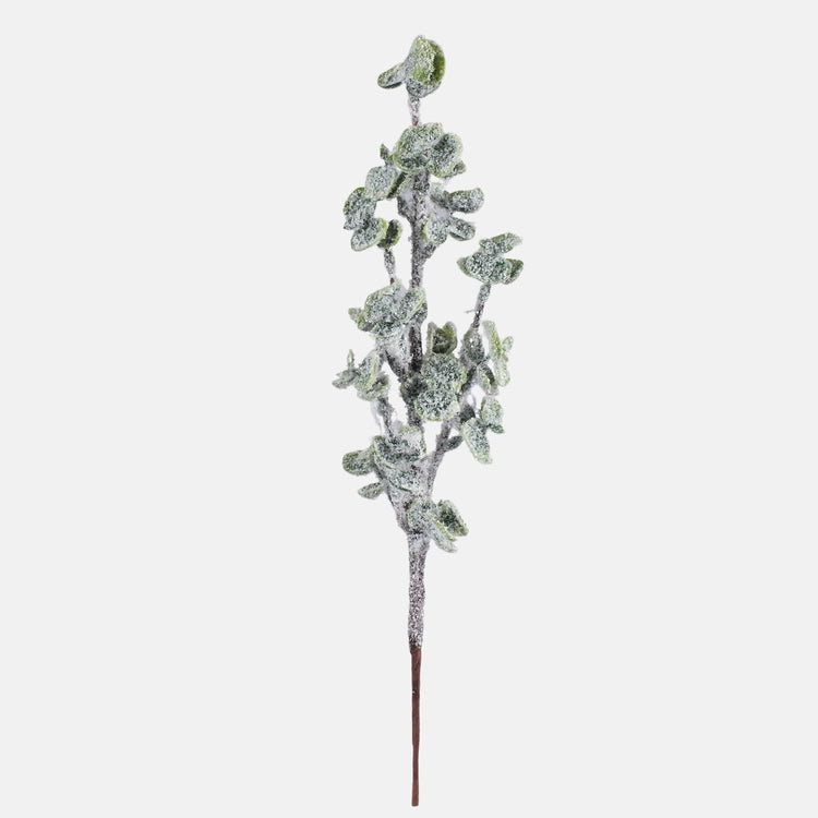 50cm Snow Covered Green Eucalyptus - Christmas Artificial (XB10)