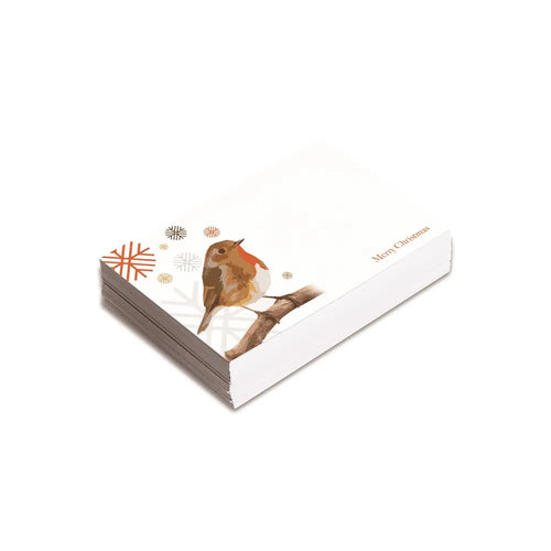25 x Small Robin Card - Merry Christmas