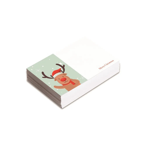 25 x Small Reindeer Card - Merry Christmas