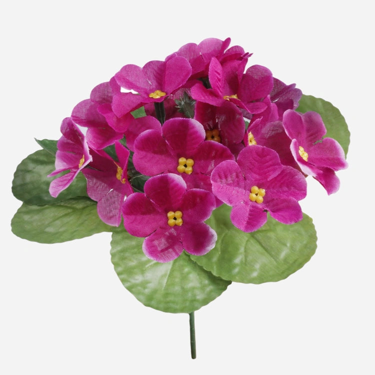 20cm Hot Pink Violet Flower Bush - Artificial Flower