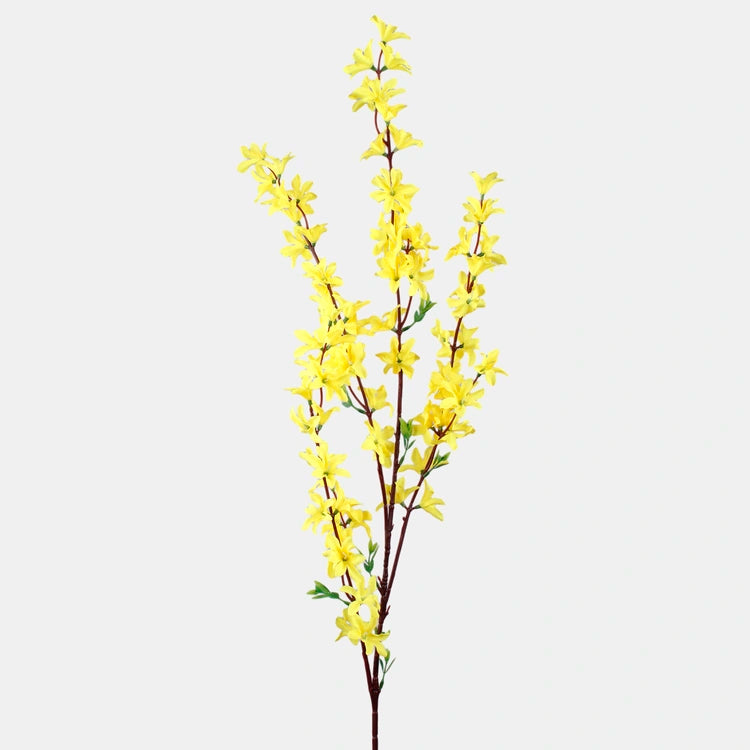 1.1m Yellow Large Forsythia Single Stem -  Artificial Flower
