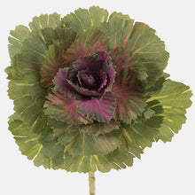 Load image into Gallery viewer, 40cm Cabbage Pick with Purple Centre - Single Stem - Greenery Artificial Flower