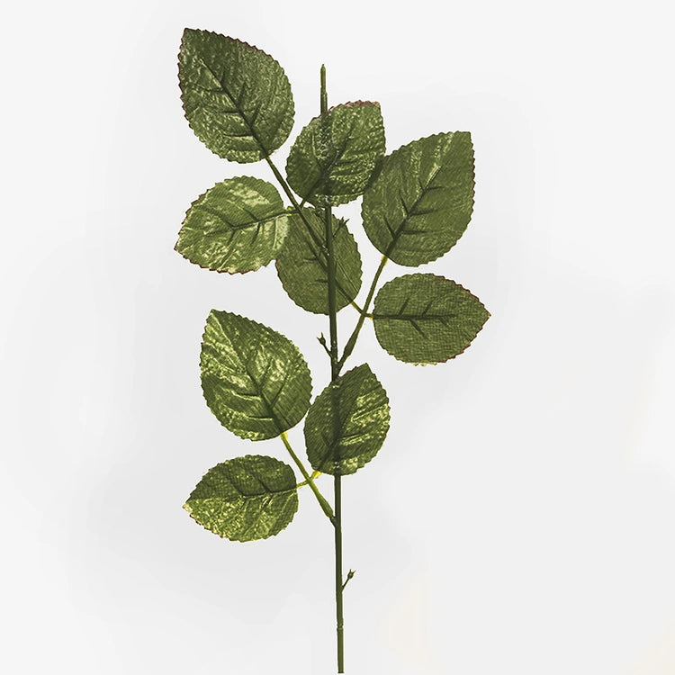 24 x 55cm Green Rose Flower Single Stem - Artificial Flower Greenery Foliage