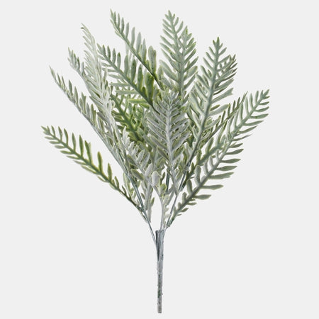 41cm Artificial Frosted Fern Bundle - Christmas Greenery