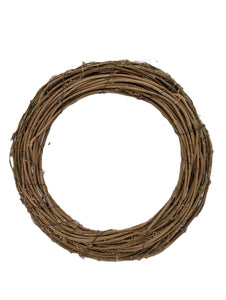 Full Box of 12 x 35cm (14") Premium Rattan Wreath Ring - Grape Vine Wicker