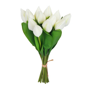 35cm Large Cream Tulip Bundle - Artificial Spring Bunch